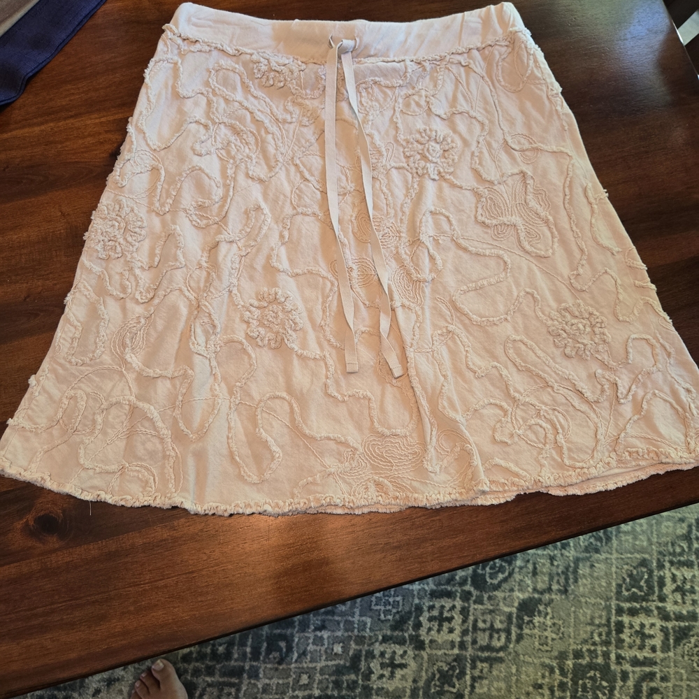 Max Studio Light Pink Textured A-Line Skirt
